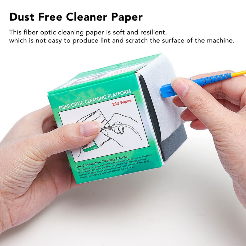 Fiber Optic Cleaning Wipe 220 Sheets Dust Free Cleaner Platform