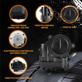 Electronic Throttle Body Assembly Fit for Mini Cooper 2008-2015 Cooper Countryman Paceman 1.6L L4 Only fit for Turbocharged Engine, Replace Part # S20080 6E-5010 13548675278
