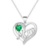 liveliwithmin Mom Necklace Love Heart Pendant Necklace with letter Mom