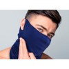 Incontro Coolskin Multi-purpose Summer Cooling Ear-Hook Buff for Cycling, Golf, Hiking Neck Gaiter Navy Blue 2ea