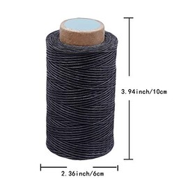 284 Yards 210D Heavy Duty Waxed Thread for Leather Sewing, Upholstery, Bookbinding, Shoe Repairing, and Leather Projects - 0.8mm Flat