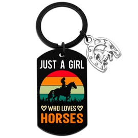 UVIBEW Horse Gifts for Women Girls Western Stocking Stuffers for Women Horses Keychain Stocking Stuffers for Horse Lovers Christmas Horses Memorial Gifts For Woman