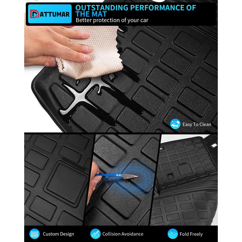 Dattumar Cargo Mat Compatible with 2020-2025 Ford Explorer TPE All