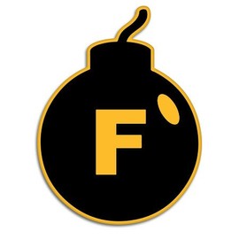 F Bomb Funny Vinyl Sticker - Car Phone Helmet - Select Size