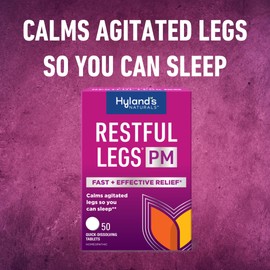 Hyland's Restful Legs PM, Nighttime Formula, Calms Agitated Legs so You Can Sleep, 50 Quick Dissolving Tablets (Pack of 2)