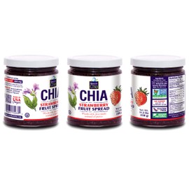 World of Chia Standard Chia Spread - All Natural, Plant Based, Gluten Free, Vegan, Omega 3, Kosher, Made in USA, NON GMO Project Verified, Made with Local Fruit and Non Refined Cane Sugar (Variety, 3)