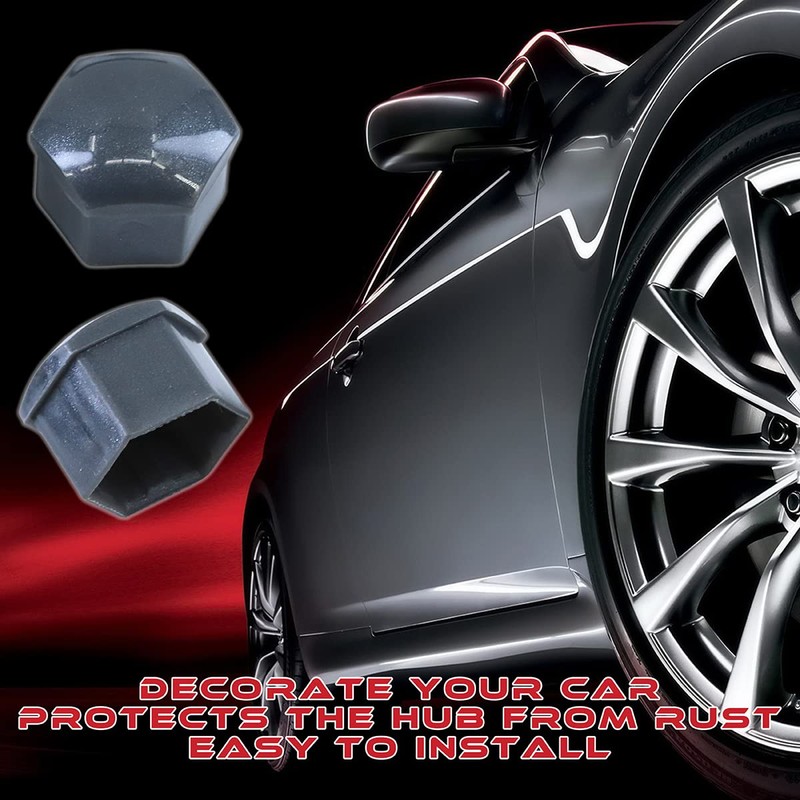 ciciment 20pcs Wheel Nut Caps Bolt Covers Universal 17mm Protective