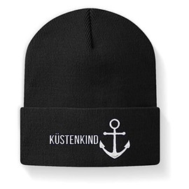 Chorchester Küstenkind Funny Cap North German Beanie, black
