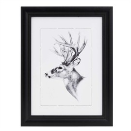 WOLTU Photo Picture Frame Solid Wood Poster Frame Glass Panel Black A4(21x29.7cm)