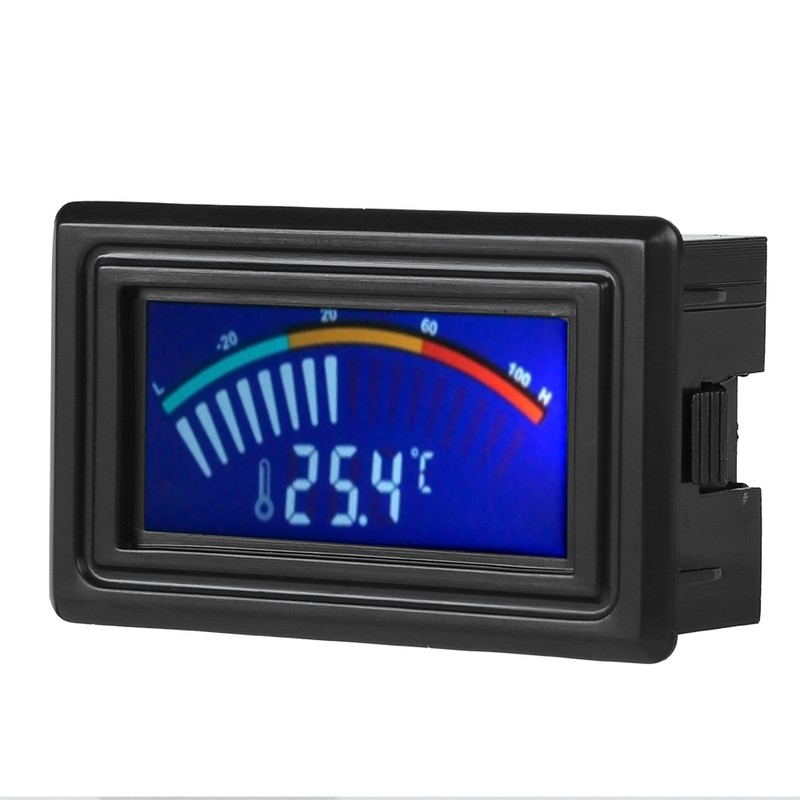 LCD Display Digital Water Cooling Thermometer Pointer Temperature Indicator 5V-24V