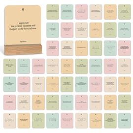 BIROYAL Positive Affirmation Cards for Women - 55 Mindfulness Cards - Mediation Cards & Daily Affirmation Cards for Women - 3.5’’x2.8’’ Manifestation Cards with Display Stand & Metal Box