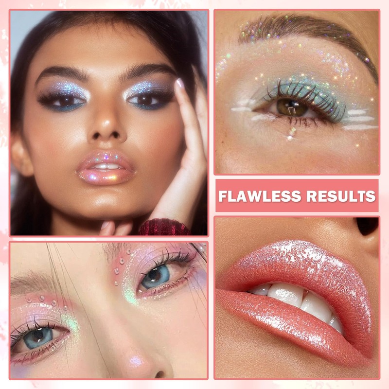 AIUEO Liquid Glitter Eyeshadow Eyeliner Korean Eye Glitter Makeup Long