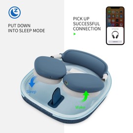 Yinke - Funda inteligente para AirPods Max compatible con el modo de sueño, con AirPods Max funda de silicona para auriculares y auriculares y funda para diadema con accesorios antiarañazos,