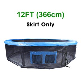Green Bay Trampoline Base Skirt Lower Safety Enclosure Surrounds Net for 12FT (366cm) Garden Outdoor Accessories