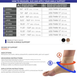Champion Ankle Support, Figure-8 Style, Knit Elastic, 2X-Large