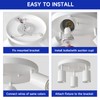 EGM 3 Light Track Lighting, White Round Track Lighting Fixtures,