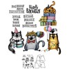 LZBRDY Kitty Cats Birthday Stamps and Dies Set for DIY