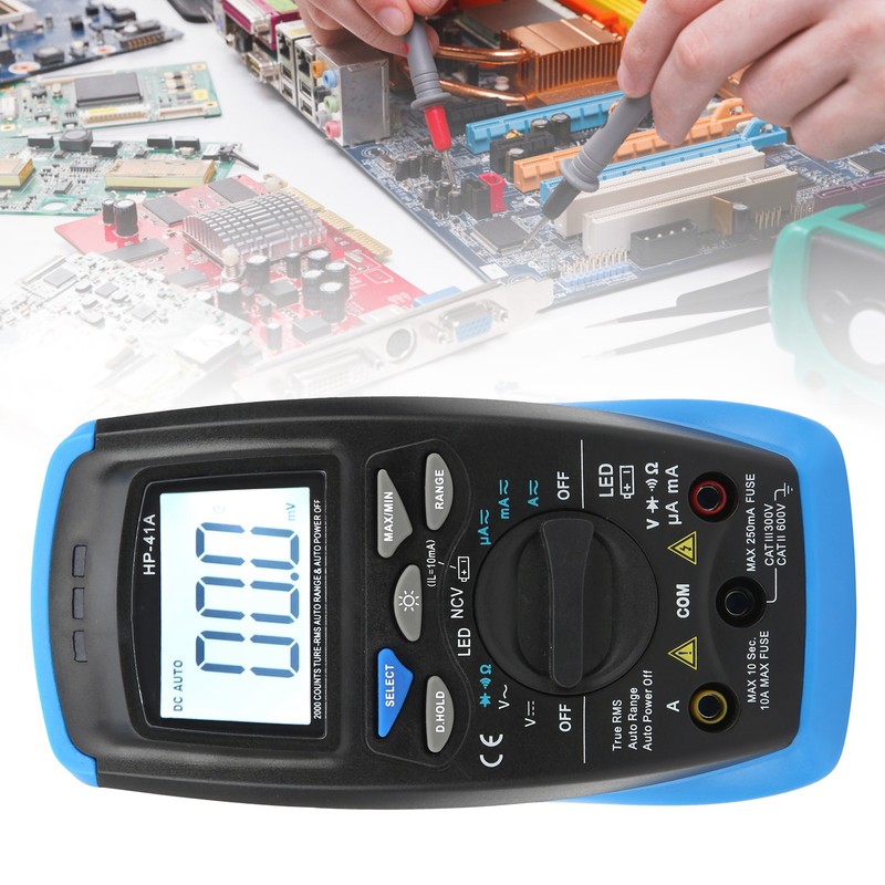 HP41A TrueRms AC DC Ammeter Voltmeter 2000Count Digital Multifunctional Meter