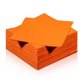 Sun Orange Beverage Napkins, 2-Ply Disposable Paper Napkins-Bar, Cocktail, Weddings, Birthday, EU Made, (300 Count)