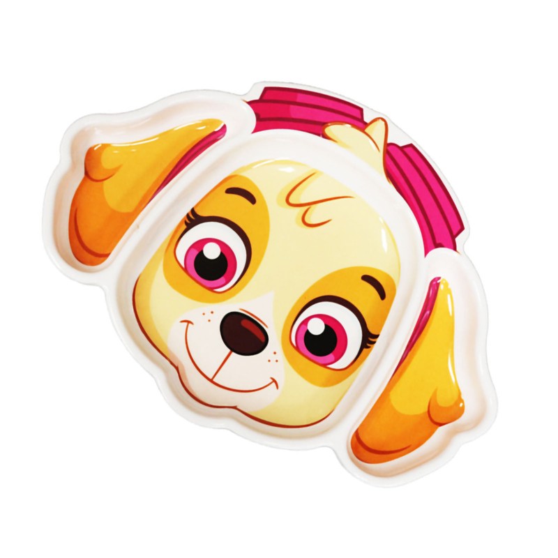 Kids Food Plate Divided Cute Lightweight Easy to Clean Cartoon