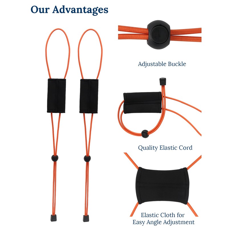 2 Pack Fish Finder Cover Straps – Adjustable Bungee Graph