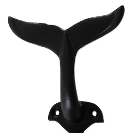 UD Cast Iron Whale Tail Hook Nautical Decor
