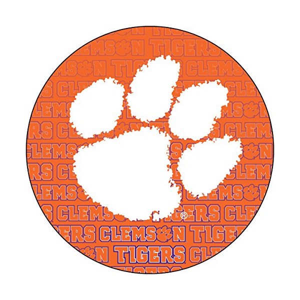 R and R Imports Clemson Tigers 4 Inch Round Word Magnet