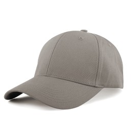 KELOYI Baseball Cap Unisex Grey Baseball Cap Adjustable Breathable Cap Cotton Outdoor Activity