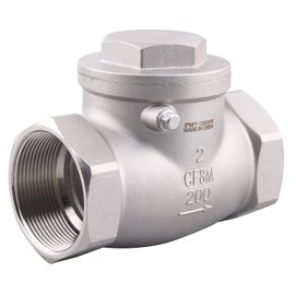 DERPIPE 2 Inch Swing Check Valve - WOG 200 PSI Stainless Steel SS304 CF8M NPT