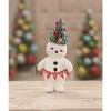 Bethany Lowe Retro Merry Snowman with Tree Small