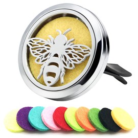 Car Diffuser Vent Clip 30mm Aromatherapy Essential Oil Automotive Diffuser Air Fresheners Vent Clips Car Accessories for Women Birthday Gifts (Bee)