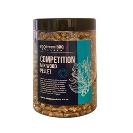Exstream BBQ Smoking Pellets X1 Litre Jar, Premium Quality, 10 Natural Flavours for Wood Fired Ovens and Grills. (Competition Mix)