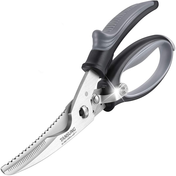 TANSUNG Poultry Shears, Come-apart Kitchen Scissors, Anti-rust Heavy Duty Kitchen Shears with Soft Grip Handles