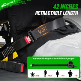 MUMPPRCE 4 Pack Universal Golf Cart Seat Belts, Fits 4-Seats EZGO, Club Car Yamaha Golf Cart, Retractable 2+2/4 Passengers Seat Belts Kit, Front Rear Seat Belts with Bracket