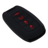 2PCS Black Silicone Remote Key Fob Cover Protector, 4 Buttons