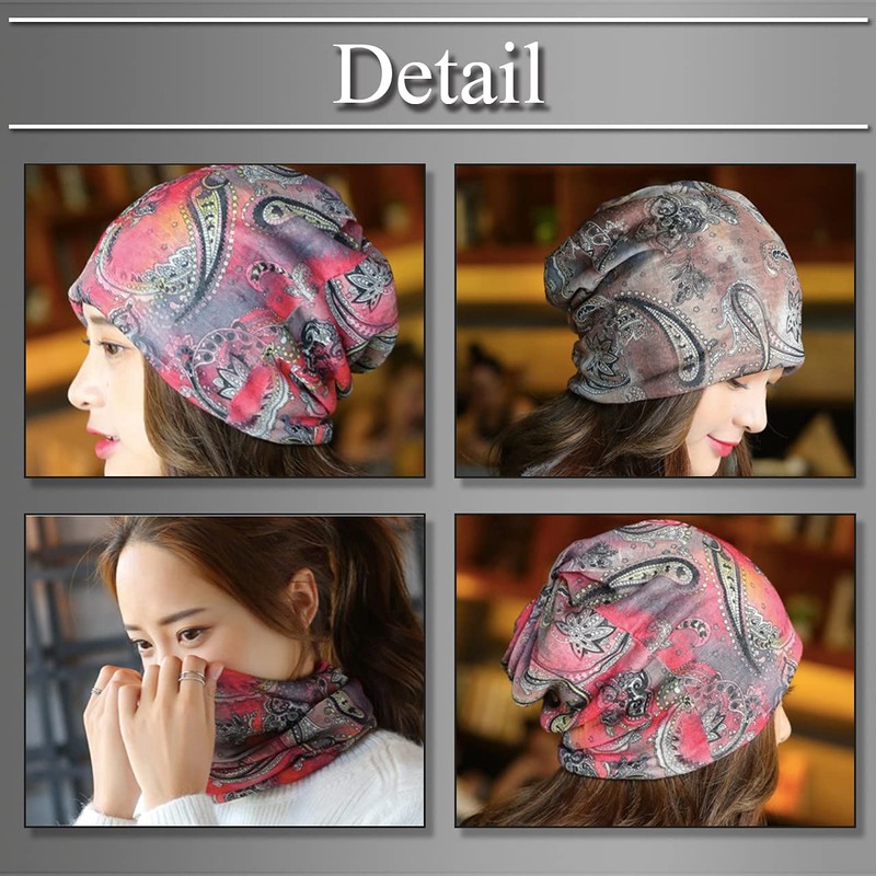 BUZZxSELECTION CAP133 Women's Knit Hat, Cap, Paisley, Stylish, Summer Knit