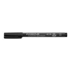 Staedtler STAEDTLER Folienstift für den Sport Lumocolor permanent pen 314, zur Beschriftung von Bällen, Hanteln und Sportgeräten, wasserfest, lichtbeständig, Schwarz, B breit ca. 1 - 2,5 mm, 314-9 BK-1