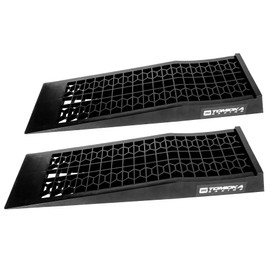 Tomioka Racing Super Slopes Low Profile Car Service Ramps Pair with Anti-Slip Pads, Perfect for Raise Lowered Car Oil Changes, Lift Vehicle Maintenance, & Jack Support