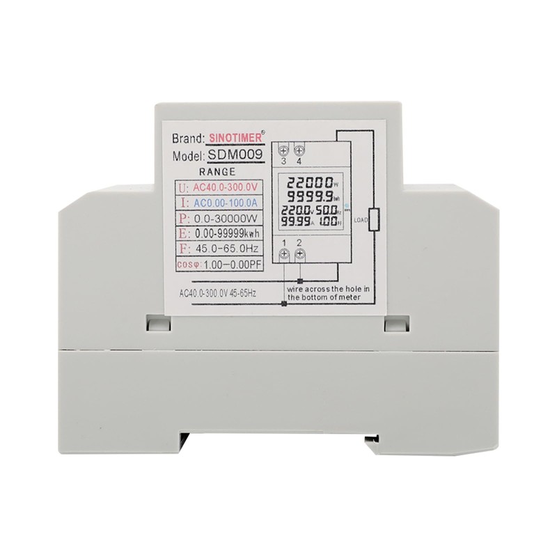 6IN1 Single Phase Energy Meter Din Rail Electricity Usage Monitor