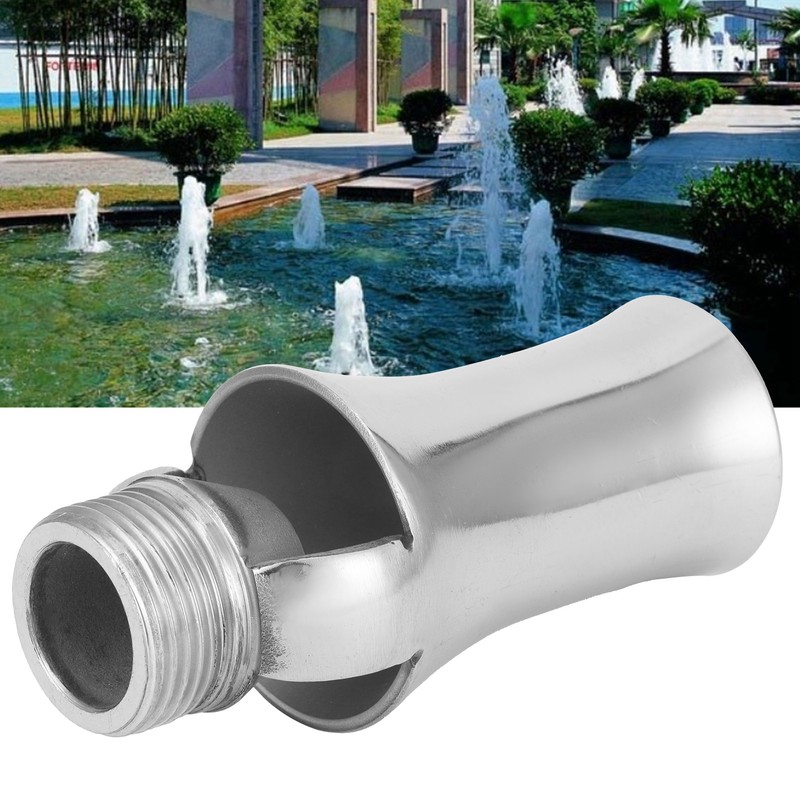 Stainless Steel Cedar Shaped Fountain Nozzle Adjustable Water Spray Head