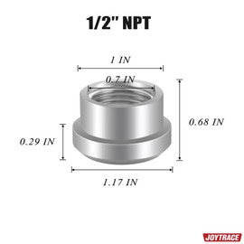 1/2 NPT Female Threaded Stepped Weld on Bung Fitting Aluminum 2PCS