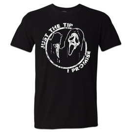 Nature V Society Ghostface T-Shirt Scream Meme Retro Horror Movie Fan Gift - (Black, Small)