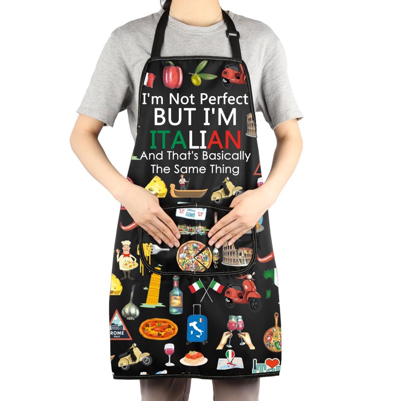 JNIAP Italian Kitchen Apron Italian Cooking Apron Italy Chef Gift