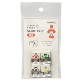 TOHKIN MZTSC-L4KI Mizutama Collaboration Design Slide Clip Coffee Large Pack of 4