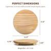 HillSpring Wood Pedestal Stand, 12“ Round Wood Riser for Kitchen