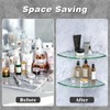 Corner Glass Shower Caddy 4 Pack 8MM-Thick Tempered Glass Shelf