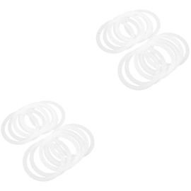 10Pcs White Silicone Replacement Gasket, Airtight Rubber Seals Rings for Mason Jar Lids, Leak-Proof Canning Fitting Seals 3.44 inch Durable and Safe