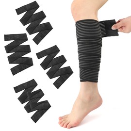 SycloPak Kniebandage Wadenbandage 4 Stück 180cm Sport Bandage Elastische Kniestütze für Knie Support Arthrose, Ellbogen, Handgelenk, Arm, Oberschenkel Kompression, Bandage für Sport Wellness