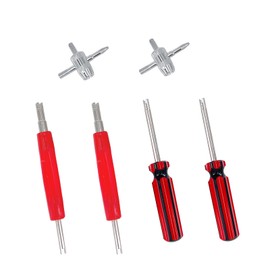 ZUFECY Tire Valve Removal Tool Installation Kit, 4-Way Valve Tool Single/Dual Head Valve Core Remover Tire Repair Stem Tool (6PCS)