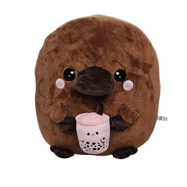PIDAK Plush Toy Ornament with Bubble Tea Plat-Tea Platypus Exclusive Height 30 cm Width 25 cm